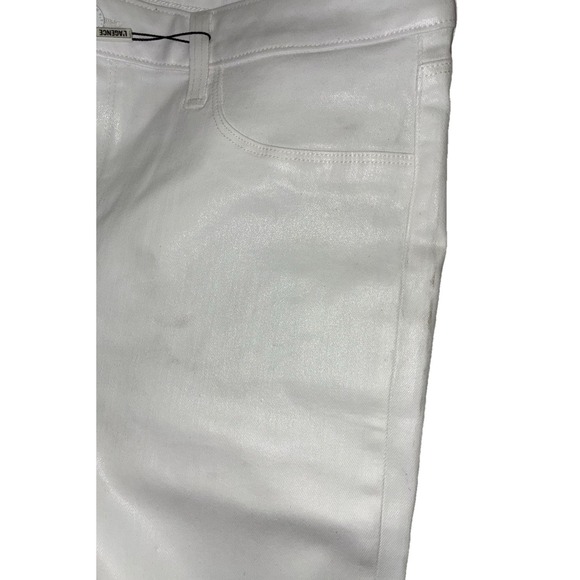 L'Agence Tati Coated Bootcut Jeans Women's 31  Blanc High Rise Super Stretch NEW - Picture 12 of 16